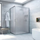 Душевой уголок Vegas Glass ZA-F Novo 120*80 07 10 профиль матовый хром, стекло сатин, прямоугольный, двери раздвижные