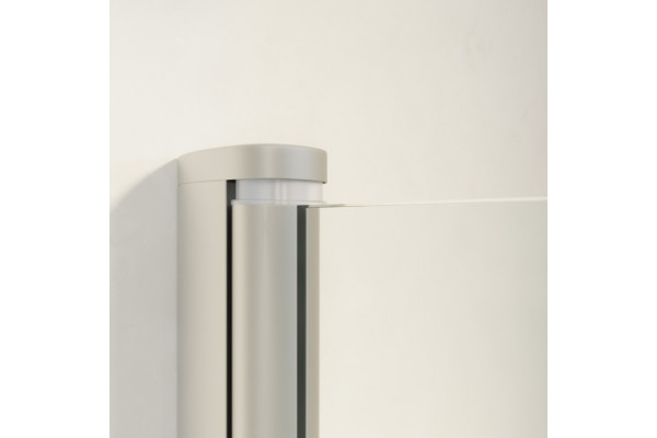 Душевой уголок Vegas Glass ZA-F Novo 110*100 07 01 профиль матовый хром, стекло прозрачное, прямоугольный, двери раздвижные
