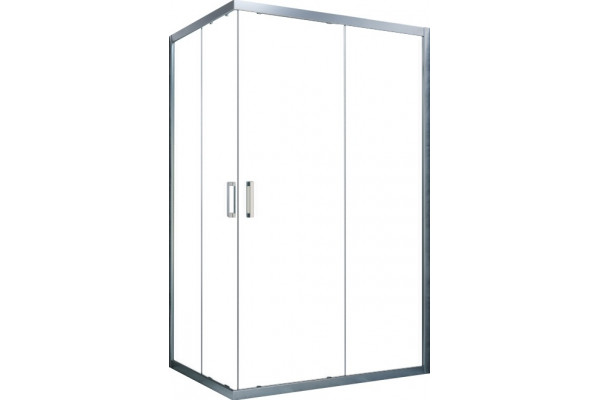 Душевой уголок Vegas Glass ZA-F Novo 110*90 07 10 профиль матовый хром. стекло сатин прямоугольный, двери раздвижные