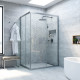 Душевой уголок Vegas Glass ZA-F Novo 110*80 07 01 профиль матовый хром. стекло прозрачное прямоугольный, двери раздвижные