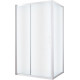 Душевой уголок Vegas Glass ZP+ZPV NOVO 100*80 01 10 профиль белый, стекло сатин, прямоугольный, двери раздвижные