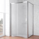 Душевой уголок Vegas Glass ZP+ZPV TUR NOVO 100*80 08 10 профиль глянцевый хром, стекло сатин, прямоугольный, двери раздвижные