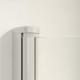 Душевой уголок Vegas Glass ZA-F Novo 100*90 01 10 профиль белый, стекло сатин, прямоугольный, двери раздвижные