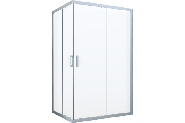 Душевой уголок Vegas Glass ZA-F Novo 100*90 01 01 профиль белый, стекло прозрачное, прямоугольный, двери раздвижные