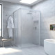 Душевой уголок Vegas Glass ZA-F Novo 100*80 01 10 профиль белый, стекло сатин, прямоугольный, двери раздвижные