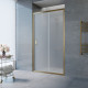 Душевая дверь в нишу Vegas Glass ZP TUR NOVO 145 05 10 145 см, профиль бронза, стекло сатин, раздвижная
