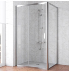 Душевой уголок Vegas Glass ZP+ZPV TUR NOVO 140*90 08 01 профиль глянцевый хром, стекло прозрачное, прямоугольный, двери раздвижные