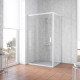 Душевой уголок Vegas Glass ZP+ZPV NOVO 140*90 01 01 профиль белый, стекло прозрачное, прямоугольный, двери раздвижные
