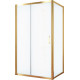 Душевой уголок Vegas Glass ZP+ZPV TUR NOVO 140*80 09 10 профиль золото, стекло сатин, прямоугольный, двери раздвижные