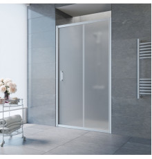Душевая дверь в нишу Vegas Glass ZP NOVO 130 07 10 130 см, профиль матовый хром, стекло сатин, раздвижная