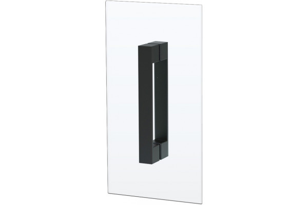 Душевая дверь в нишу Vegas Glass E2P Novo 70 02М 10 профиль черный матовый, стекло сатин, распашная