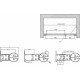 Душевая дверь в нишу Vegas Glass EP-F-2 Novo 155 02М 10 L профиль черный матовый, стекло сатин, распашная, левая