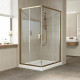 Душевой уголок Vegas Glass ZA-F Tur Novo 120*100 05 01 профиль бронза, стекло прозрачное, прямоугольный, двери раздвижные