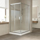 Душевой уголок Vegas Glass ZA-F Tur Novo 120*100 08 01 профиль глянцевый хром, стекло прозрачное, прямоугольный, двери раздвижные