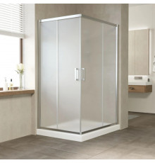 Душевой уголок Vegas Glass ZA-F Tur Novo 120*90 08 10 профиль глянцевый хром, стекло сатин, прямоугольный, двери раздвижные