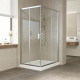 Душевой уголок Vegas Glass ZA-F Tur Novo 110*100 08 01 профиль глянцевый хром, стекло прозрачное, прямоугольный, двери раздвижные