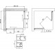 Душевой уголок Vegas Glass ZA-F Tur Novo 110*90 09 10 профиль золото, стекло сатин, прямоугольный, двери раздвижные