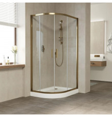 Душевой уголок Vegas Glass ZS-F Tur Novo 120*90 05 01 профиль бронза, стекло прозрачное, прямоугольный-асимметричный, двери раздвижные