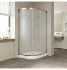Душевой уголок Vegas Glass ZS-F Tur Novo 110*80 08 10 профиль глянцевый хром, стекло сатин, прямоугольный-асимметричный, двери раздвижные