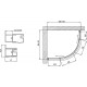Душевой уголок Vegas Glass ZS-F Tur Novo 110*90 08 10 профиль глянцевый хром, стекло сатин, прямоугольный-асимметричный, двери раздвижные