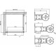 Душевой уголок Vegas Glass EP-Fis Novo 90 02М 10 L профиль черный матовый, стекло сатин, квадратный, двери распашные