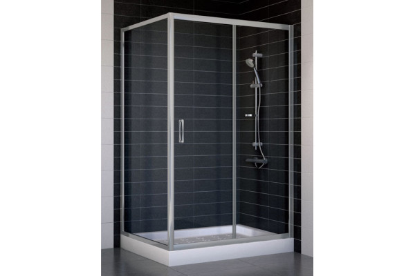 Душевой уголок Vegas Glass ZP+ZPV 110*90 07 01 стекло прозрачное, 110x90, прямоугольный, двери раздвижные