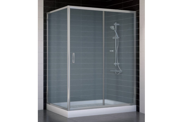 Душевой уголок Vegas Glass ZP+ZPV 140*90 07 10 стекло сатин, 140x90, прямоугольный, двери раздвижные