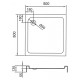 Поддон для душа Vegas Glass HG-016-80 квадратный, низкий