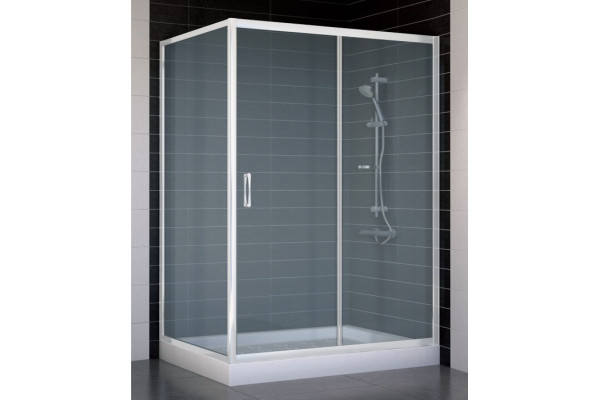Душевой уголок Vegas Glass ZP+ZPV 130*90 01 10 стекло сатин, 130x90, прямоугольный, двери раздвижные