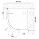 Душевой уголок Vegas Glass ZS 0090 01 01 стекло прозрачное, 90, четверть круга, двери раздвижные
