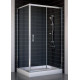Душевой уголок Vegas Glass ZP+ZPV 100*80 08 01 стекло прозрачное, 100x80, прямоугольный, двери раздвижные