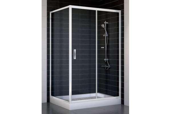 Душевой уголок Vegas Glass ZP+ZPV 110*90 01 01 стекло прозрачное, 110x90, прямоугольный, двери раздвижные