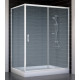 Душевой уголок Vegas Glass ZP+ZPV 140*90 01 02 стекло шиншилла, 140x90, прямоугольный, двери раздвижные
