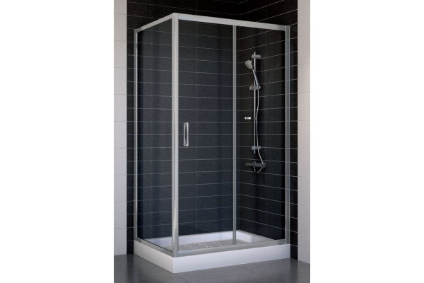 Душевой уголок Vegas Glass ZP+ZPV 100*70 07 01 стекло прозрачное, 100x70, прямоугольный, двери раздвижные