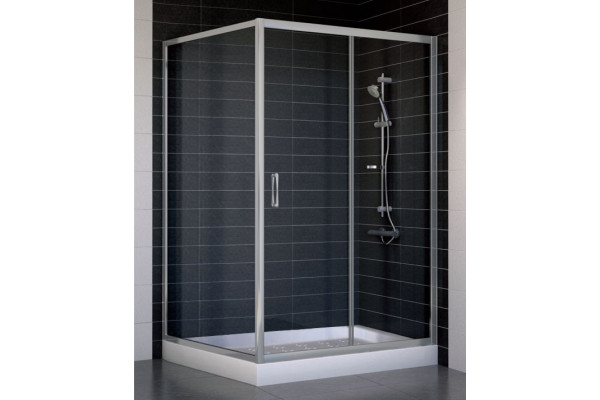 Душевой уголок Vegas Glass ZP+ZPV 120*100 07 01 стекло прозрачное, 120x100, прямоугольный, двери раздвижные