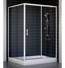Душевой уголок Vegas Glass ZP+ZPV 130*100 01 01 стекло прозрачное, 130x100, прямоугольный, двери раздвижные