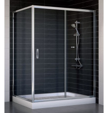 Душевой уголок Vegas Glass ZP+ZPV 140*90 08 01 стекло прозрачное, 140x90, прямоугольный, двери раздвижные