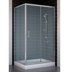 Душевой уголок Vegas Glass ZP+ZPV 100*80 07 10 стекло сатин, 100x80, прямоугольный, двери раздвижные