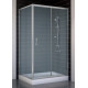 Душевой уголок Vegas Glass ZP+ZPV 100*80 07 10 стекло сатин, 100x80, прямоугольный, двери раздвижные