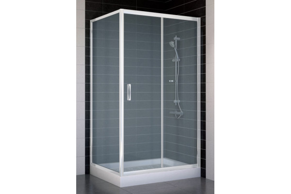 Душевой уголок Vegas Glass ZP+ZPV 100*80 01 10 стекло сатин, 100x80, прямоугольный, двери раздвижные