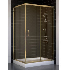 Душевой уголок Vegas Glass ZP+ZPV 100*90 05 05 стекло бронза, 100x90, прямоугольный, двери раздвижные