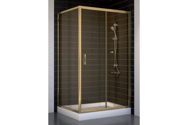 Душевой уголок Vegas Glass ZP+ZPV 100*90 05 05 стекло бронза, 100x90, прямоугольный, двери раздвижные