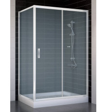 Душевой уголок Vegas Glass ZP+ZPV 120*70 01 10 стекло сатин, 120x70, прямоугольный, двери раздвижные