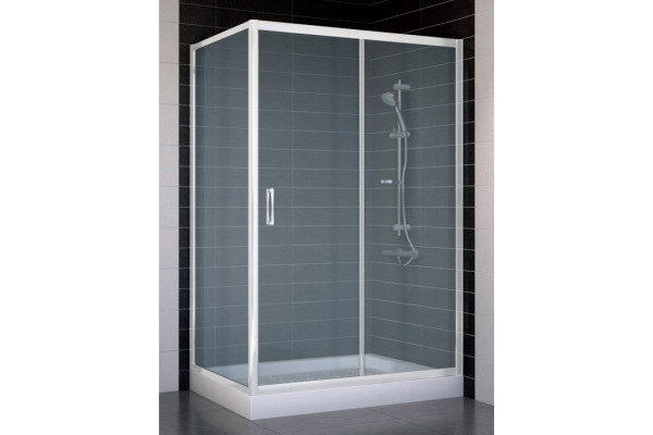 Душевой уголок Vegas Glass ZP+ZPV 120*70 01 10 стекло сатин, 120x70, прямоугольный, двери раздвижные