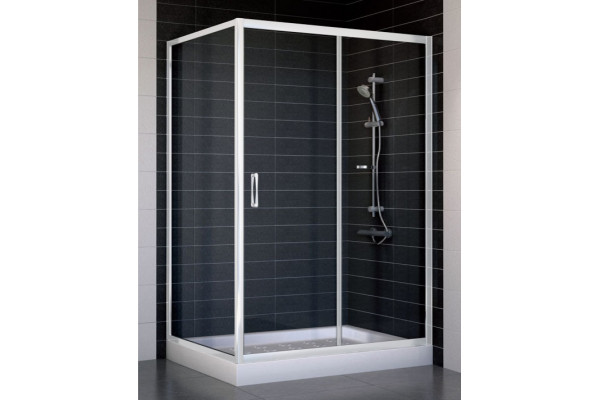 Душевой уголок Vegas Glass ZP+ZPV 120*90 01 01 стекло прозрачное, 120x90, прямоугольный, двери раздвижные