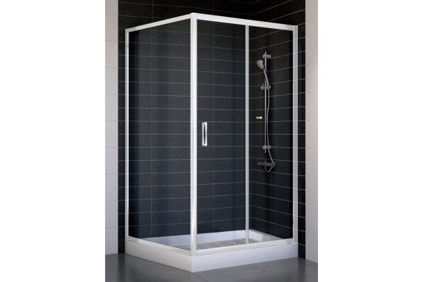 Душевой уголок Vegas Glass ZP+ZPV 100*100 01 01 стекло прозрачное, 100x100, квадратный, двери раздвижные