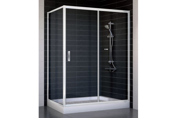 Душевой уголок Vegas Glass ZP+ZPV 140*70 01 01 стекло прозрачное, 140x70, прямоугольный, двери раздвижные
