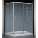Душевой уголок Vegas Glass ZP+ZPV 140*100 07 02 стекло шиншилла, 140x100, прямоугольный, двери раздвижные