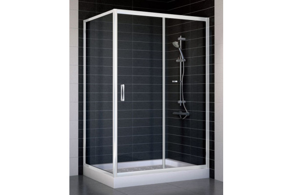 Душевой уголок Vegas Glass ZP+ZPV 120*80 01 01 стекло прозрачное, 120x80, прямоугольный, двери раздвижные