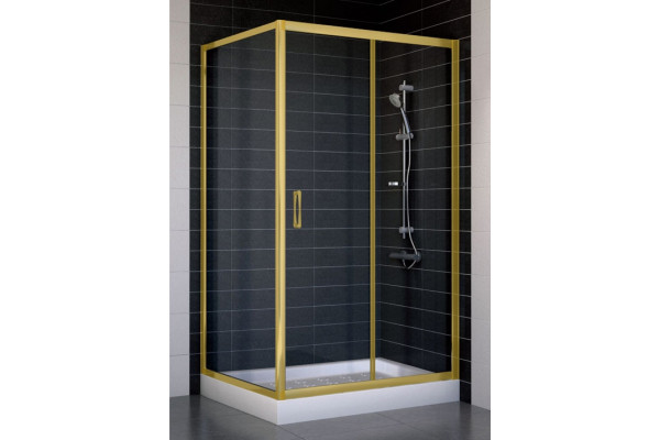 Душевой уголок Vegas Glass ZP+ZPV 100*90 09 01 стекло прозрачное, 100x90, прямоугольный, двери раздвижные